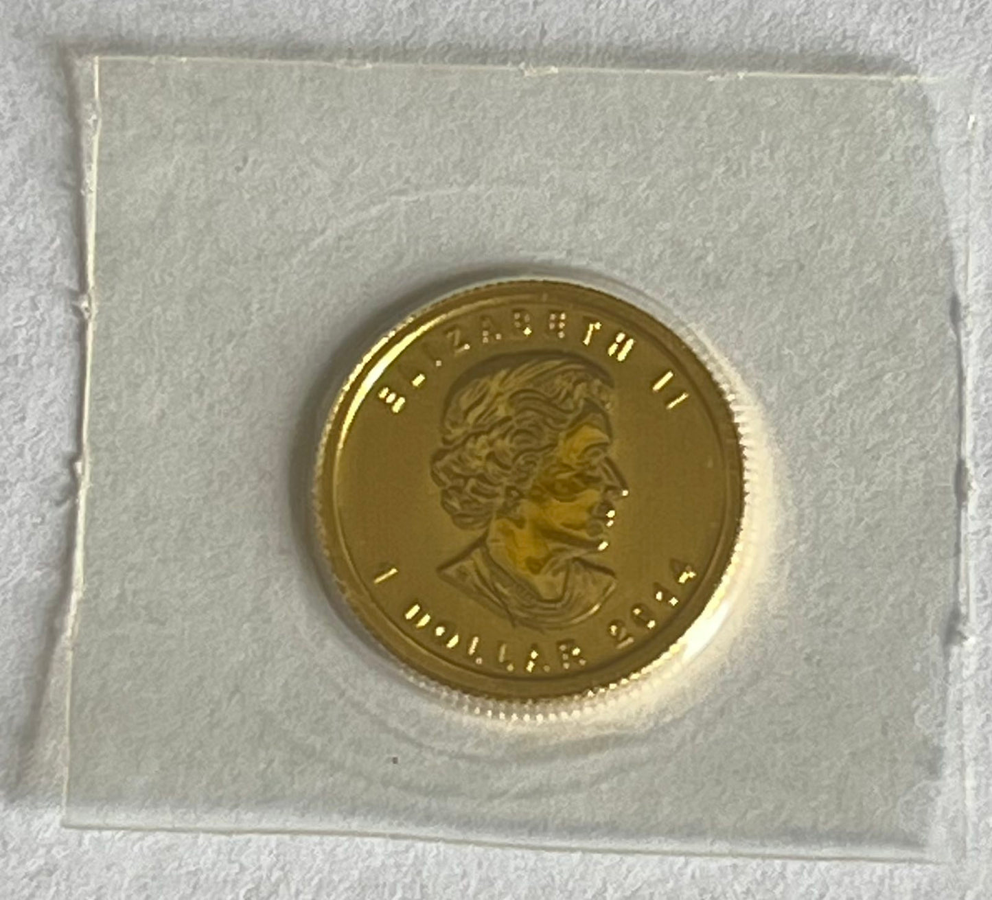 2014 Canada Maple Leaf 1/20 oz Gold Coin BU in Mint-Sealed Packaging