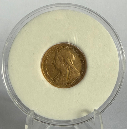 1901 1/2 Sovereign - Victoria (3rd Portrait) Gold Coin