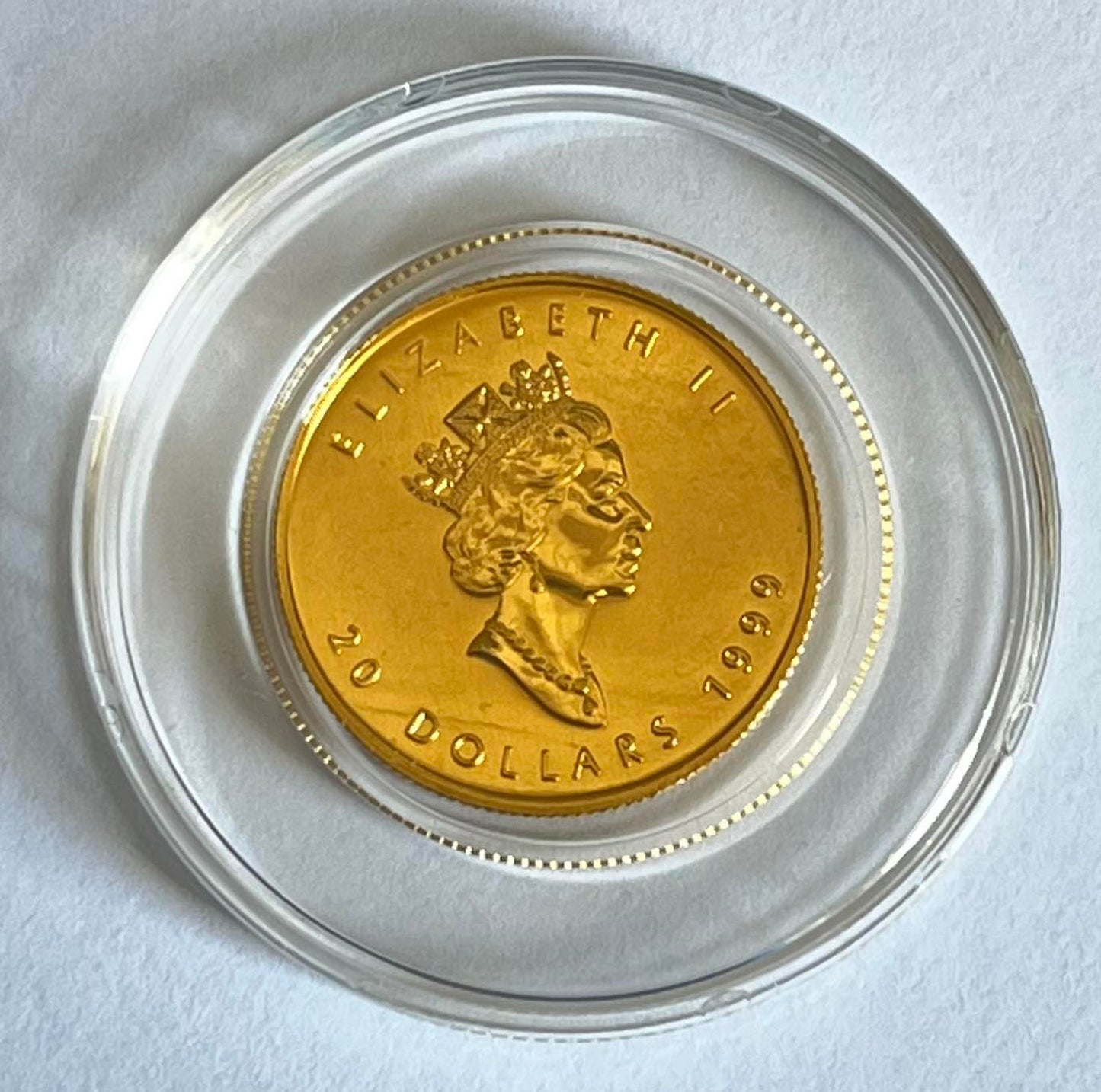 1999 Canada Maple Leaf 1/2 oz Gold Coin AU in Capsule