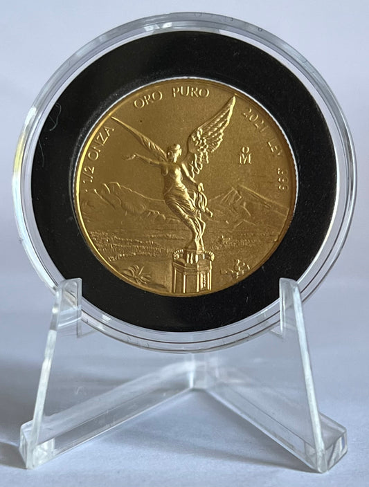 2021 Mexico Libertad 1/2 oz Gold Coin BU in Capsule