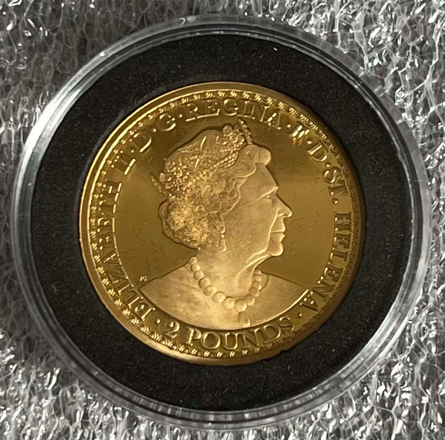 2022 Proof St. Helena Una and The Lion 1/4 oz Gold Coin in Capsule with Presentation Case and Box