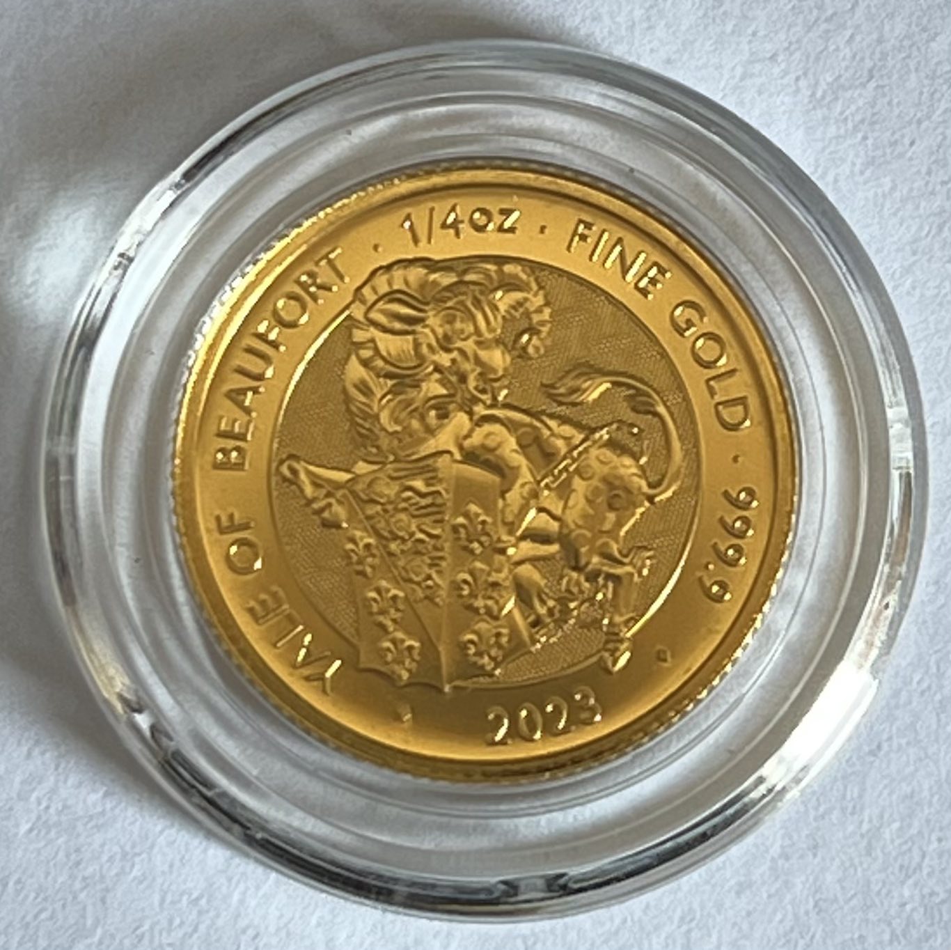 2023 Great Britain Tudor Beasts Yale of Beaufort 1/2 oz Gold Coin BU in Capsule