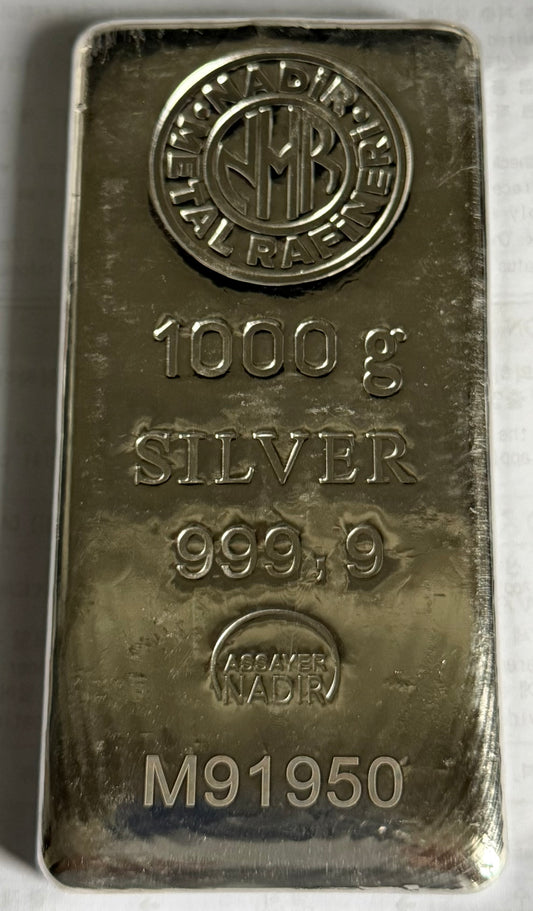 1kg Nadir Refinery Silver Bar