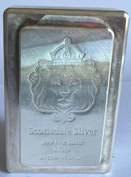 1 kilo Silver Bar - Scottsdale Mint Stacker®