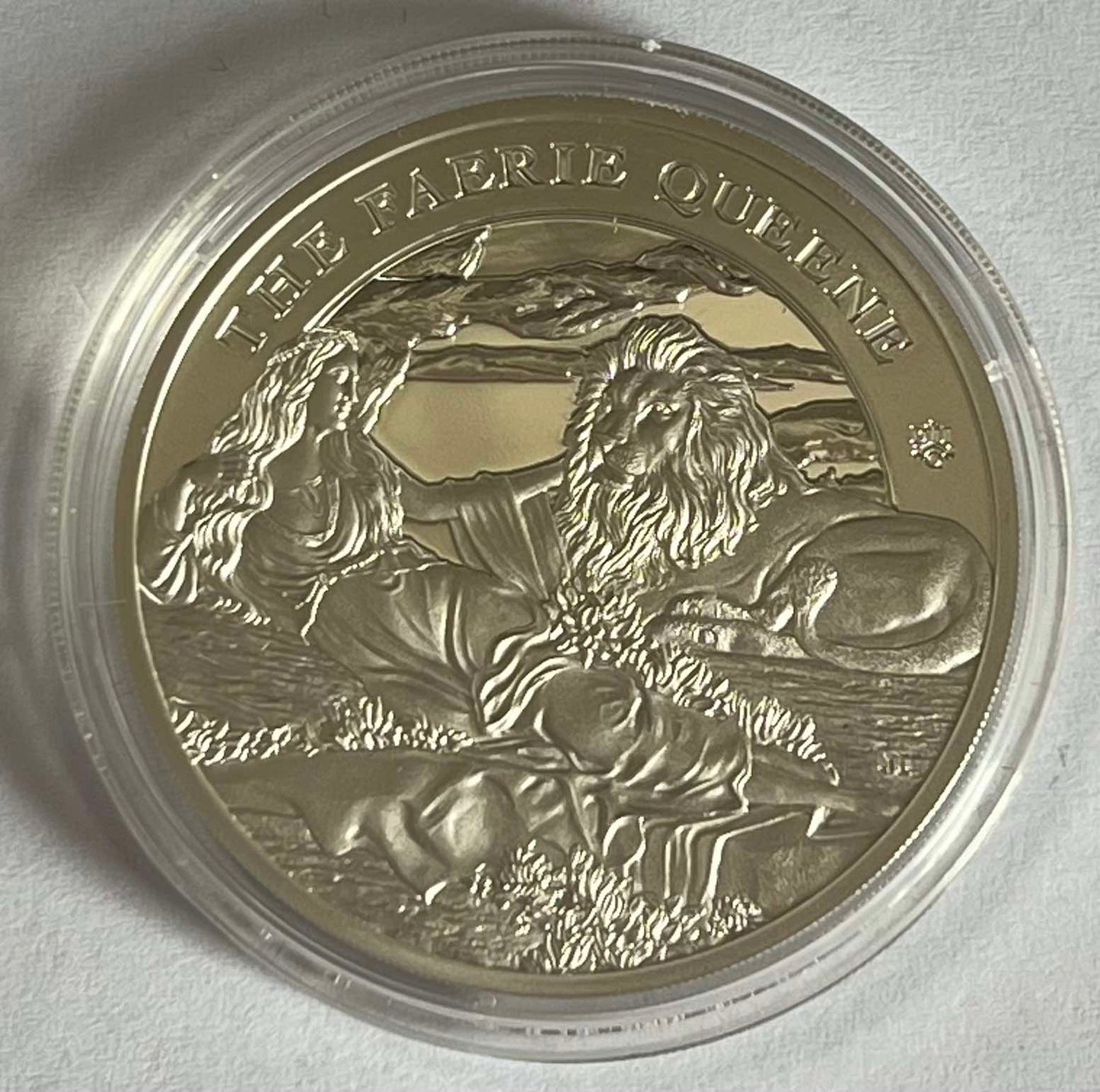 2023 1oz St Helena Faerie Queene - Una and the Lion .999 Silver Proof Coin