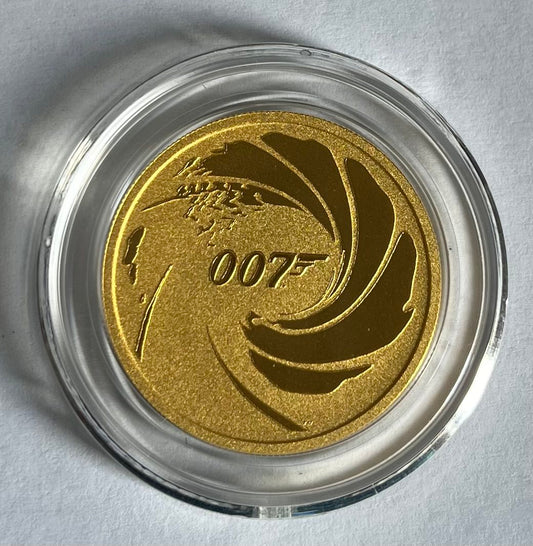 2020 Tuvalu 1 oz Gold James Bond 007 BU in Capsule