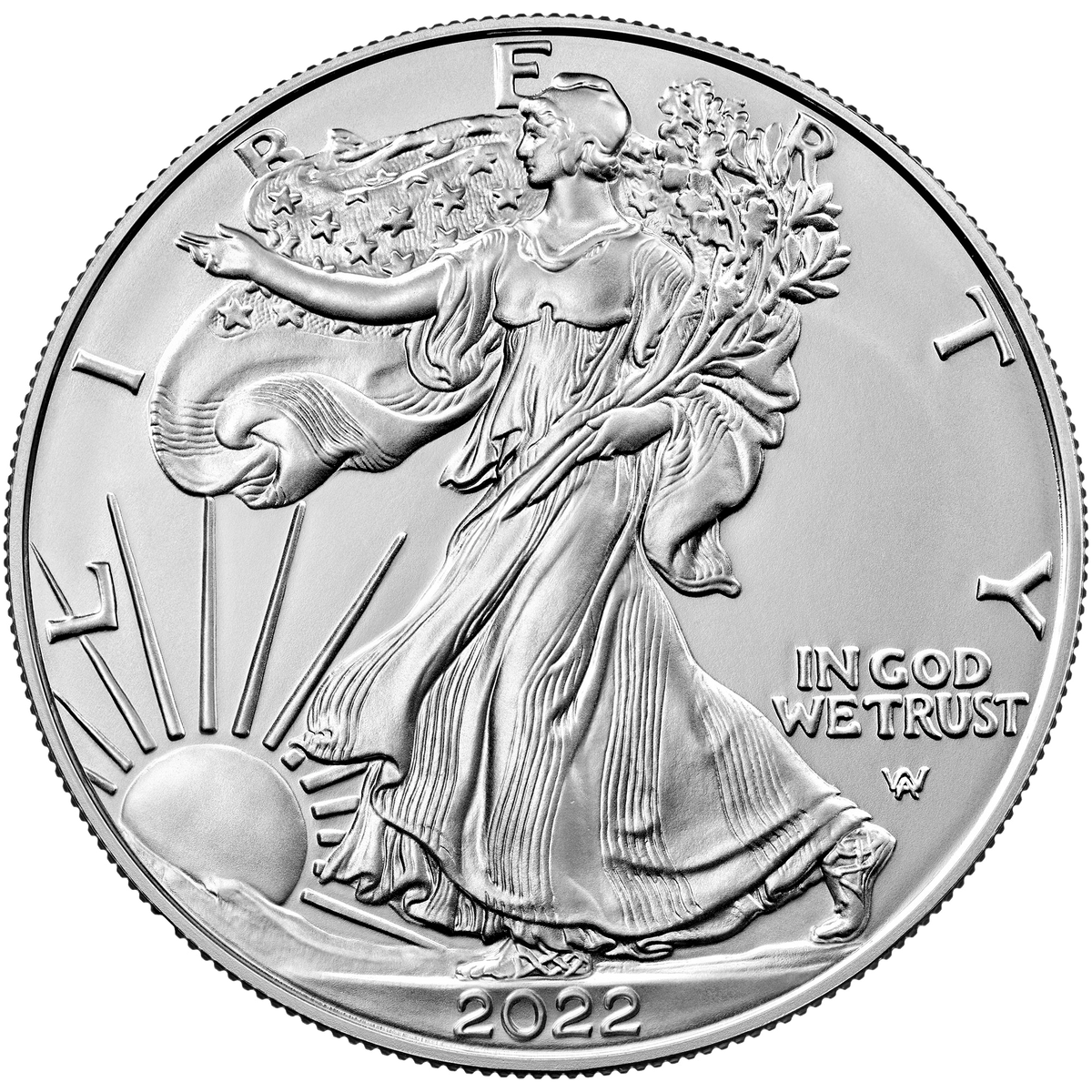 American Silver Eagle 1 oz bullion coin obverse (U.S. Mint image)