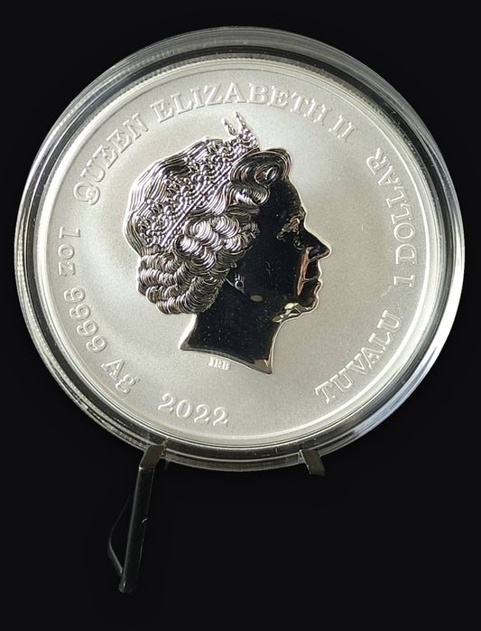 2022 Tuvalu Street Fighter: Ryu 1 oz Colorized Silver Coin BU in Capsule