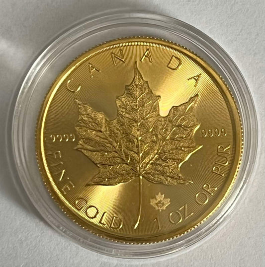 2022 Canada Maple Leaf 1 oz Gold Coin BU in Capsule