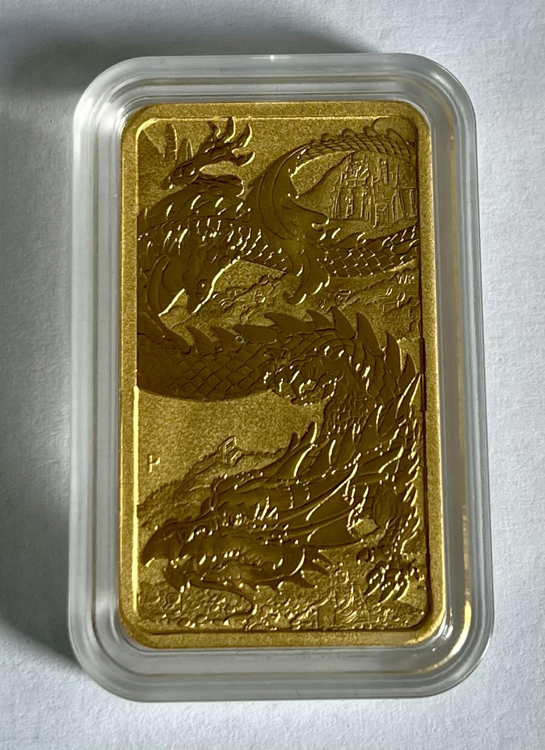 2023 Australia 1 oz Gold Dragon Rectangular Coin BU in Capsule