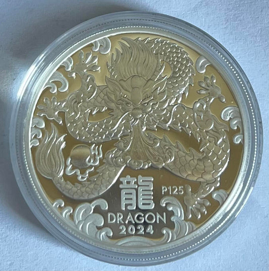 2024 Australia 1 oz Silver Lunar Dragon Proof (w/Box & COA)