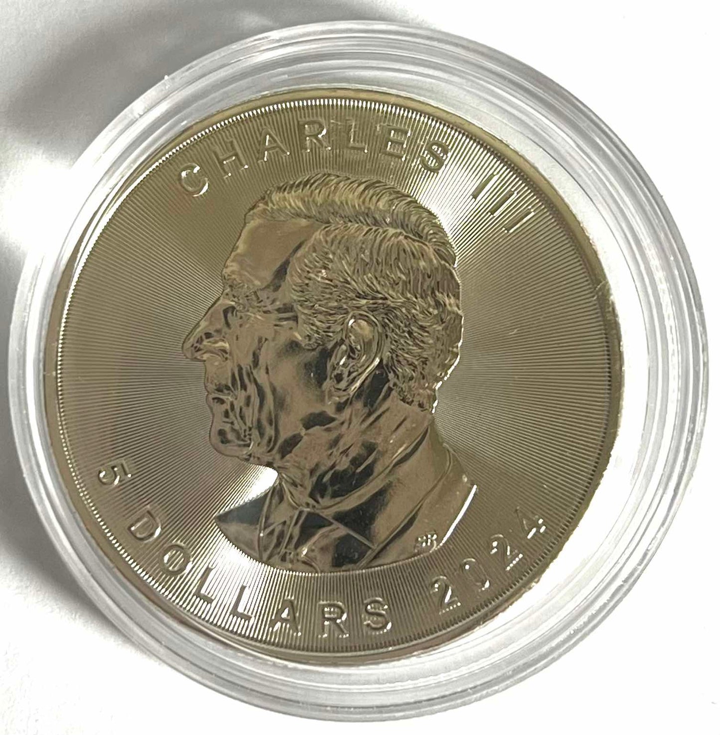 2024 Canada Maple Leaf (King Charles) 1 oz Silver Coin BU in Capsule