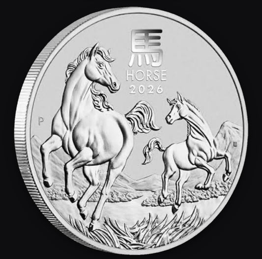 2026 Australia Lunar Horse (Series III) 1 oz Silver Coin BU in Capsule