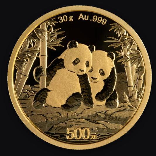 2026 China Panda 30g Gold Coin BU in Mint-Sealed Packaging