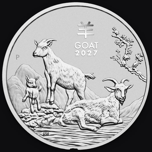 2027 Australia Lunar Goat (Series III) 1 oz Silver Coin