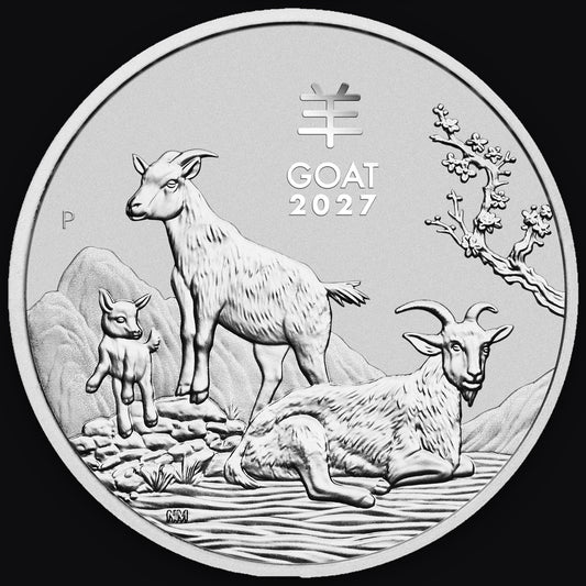 2027 Australia Lunar Goat (Series III) 1kg Silver Coin