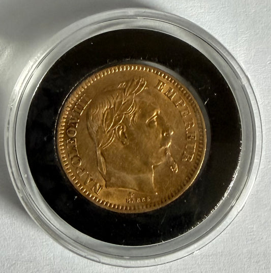 20 Francs -Napoleon III Gold Coin in Capsule