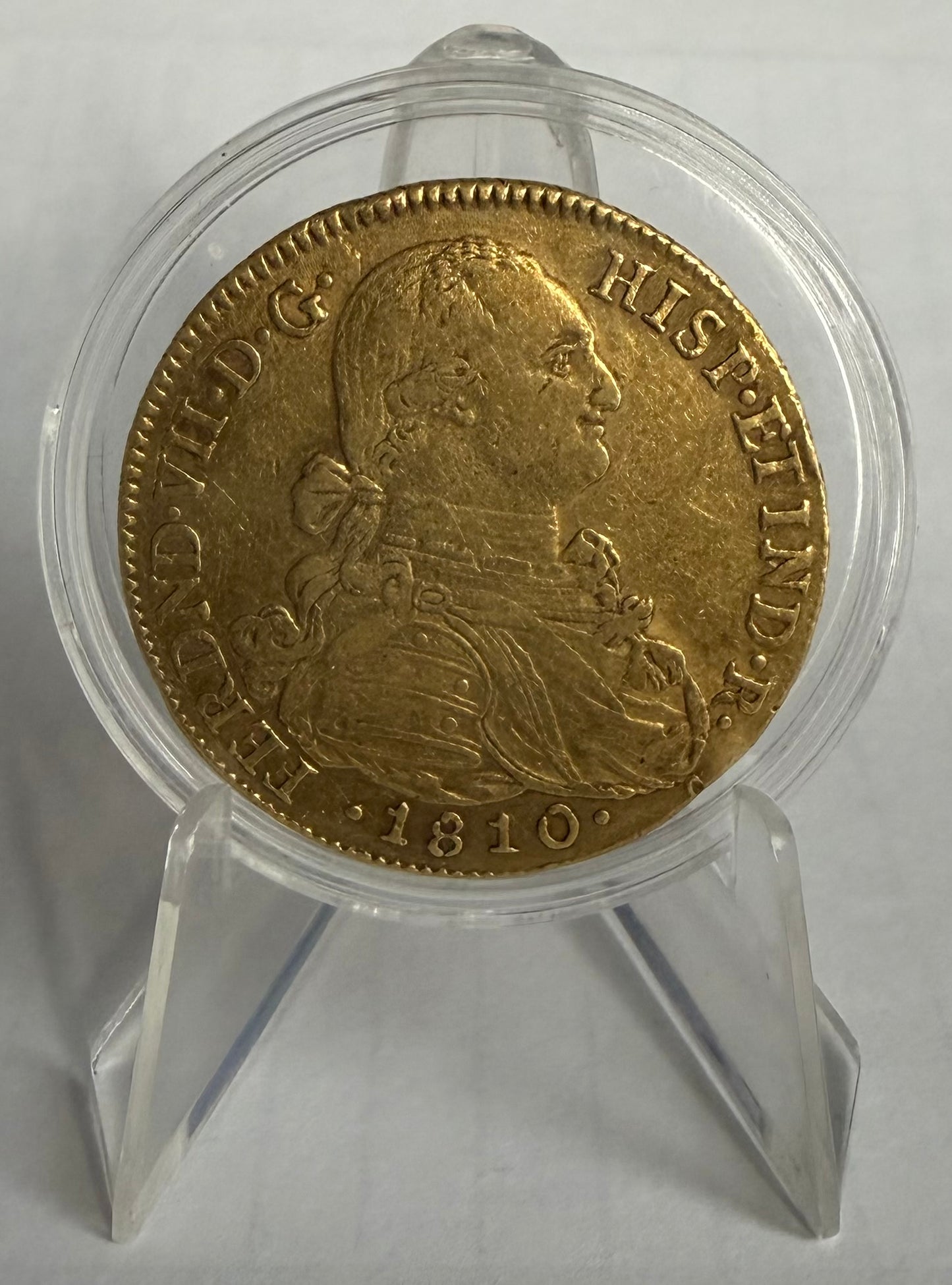 8 Escudos - Ferdinand VII 27g Gold Coin