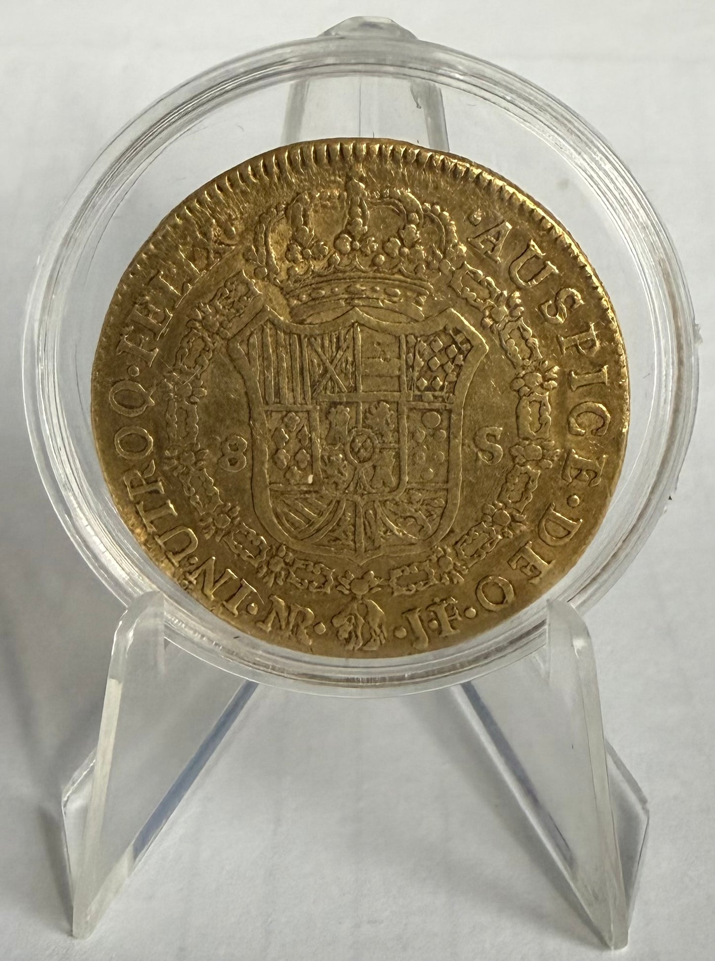 8 Escudos - Ferdinand VII 27g Gold Coin