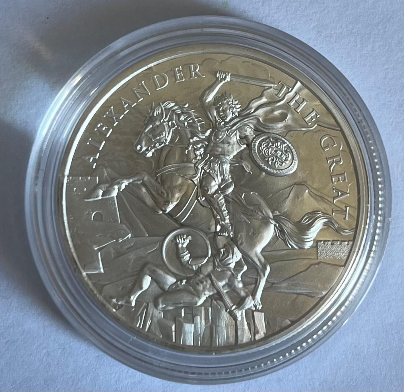 1 oz Legendary Warriors: Alexander the Great Silver Round (BU) in Capsule