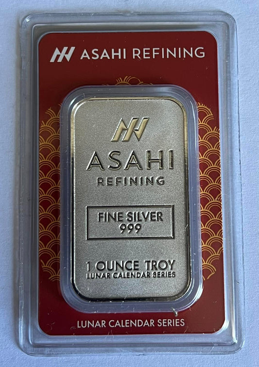 2025 Asahi Lunar Snake 1 oz Silver Bar in Assay
