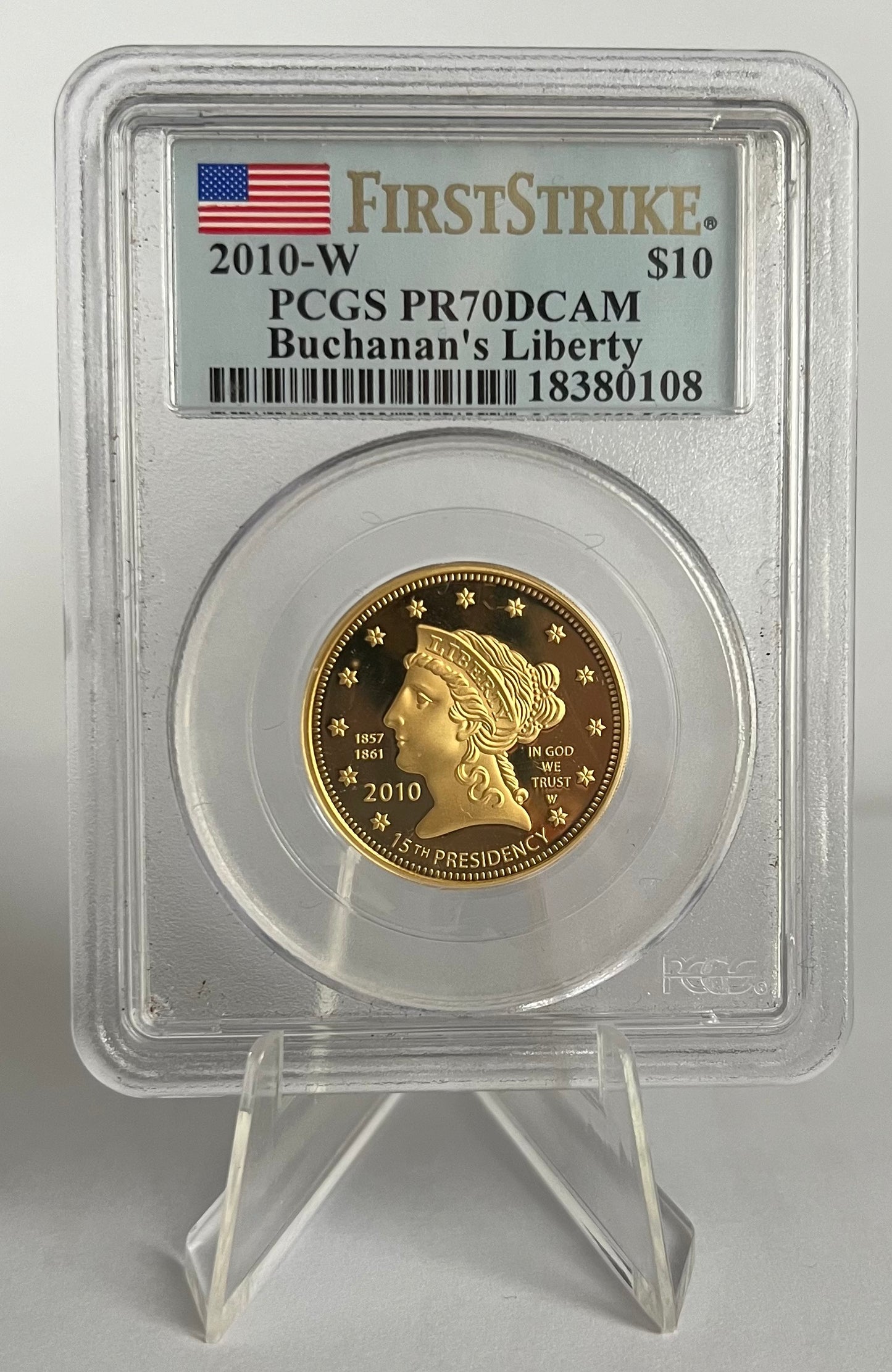 2010-W 1/2 oz Proof Gold Buchanan's Liberty PF-70 NGC