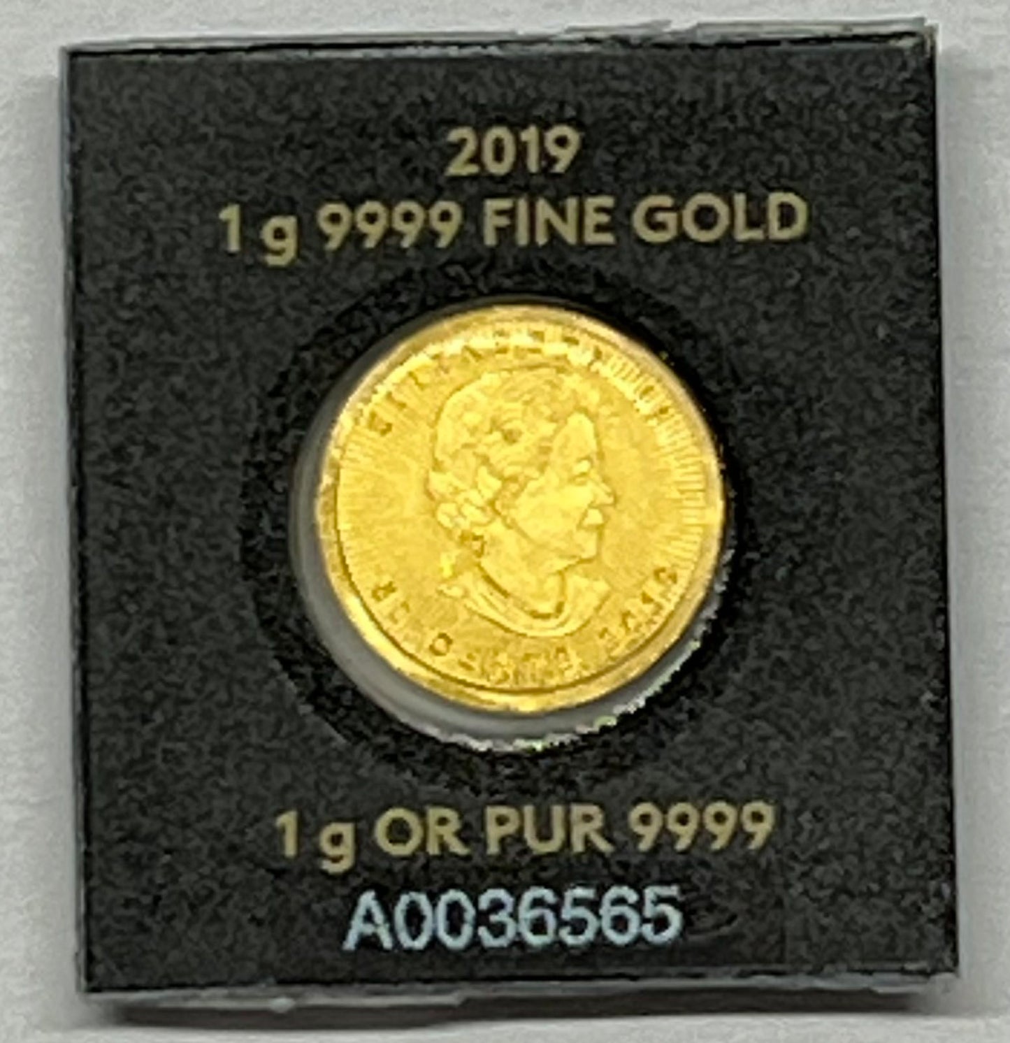 2019 Canada Maple Leaf Maplegram 1 gram gold coin (In Assay)