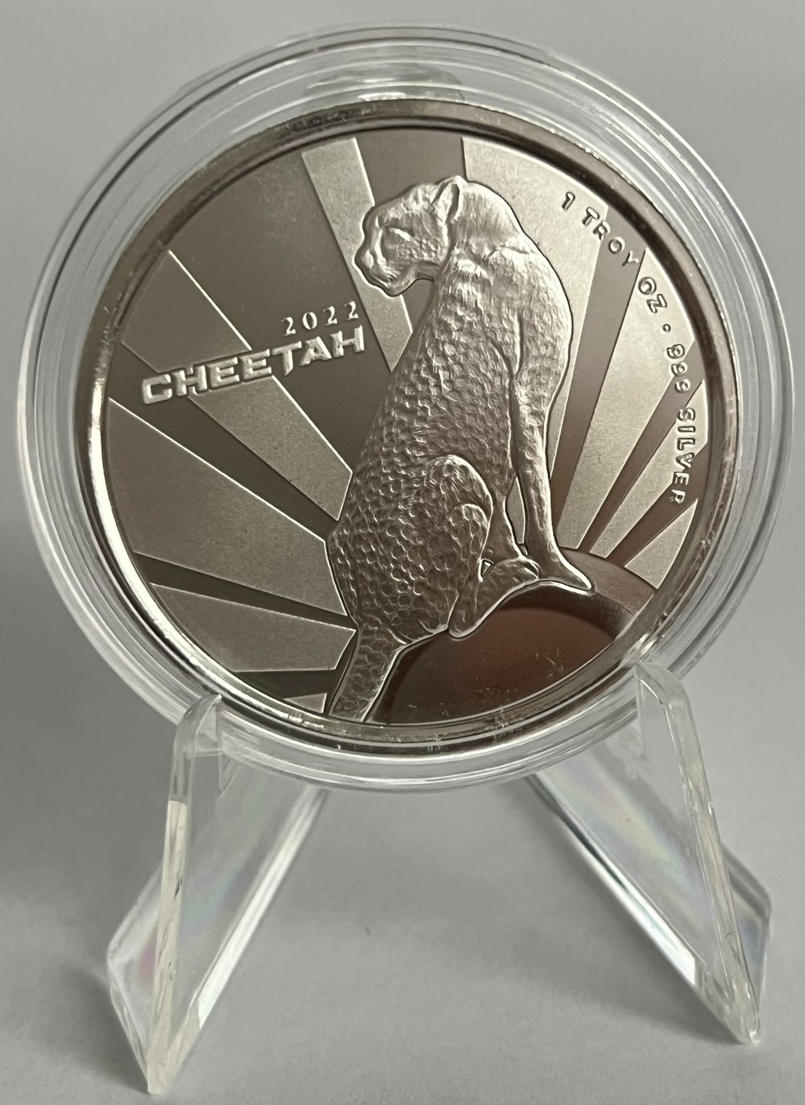 2022 Cameroon 1 oz Silver Cheetah BU in Capsule