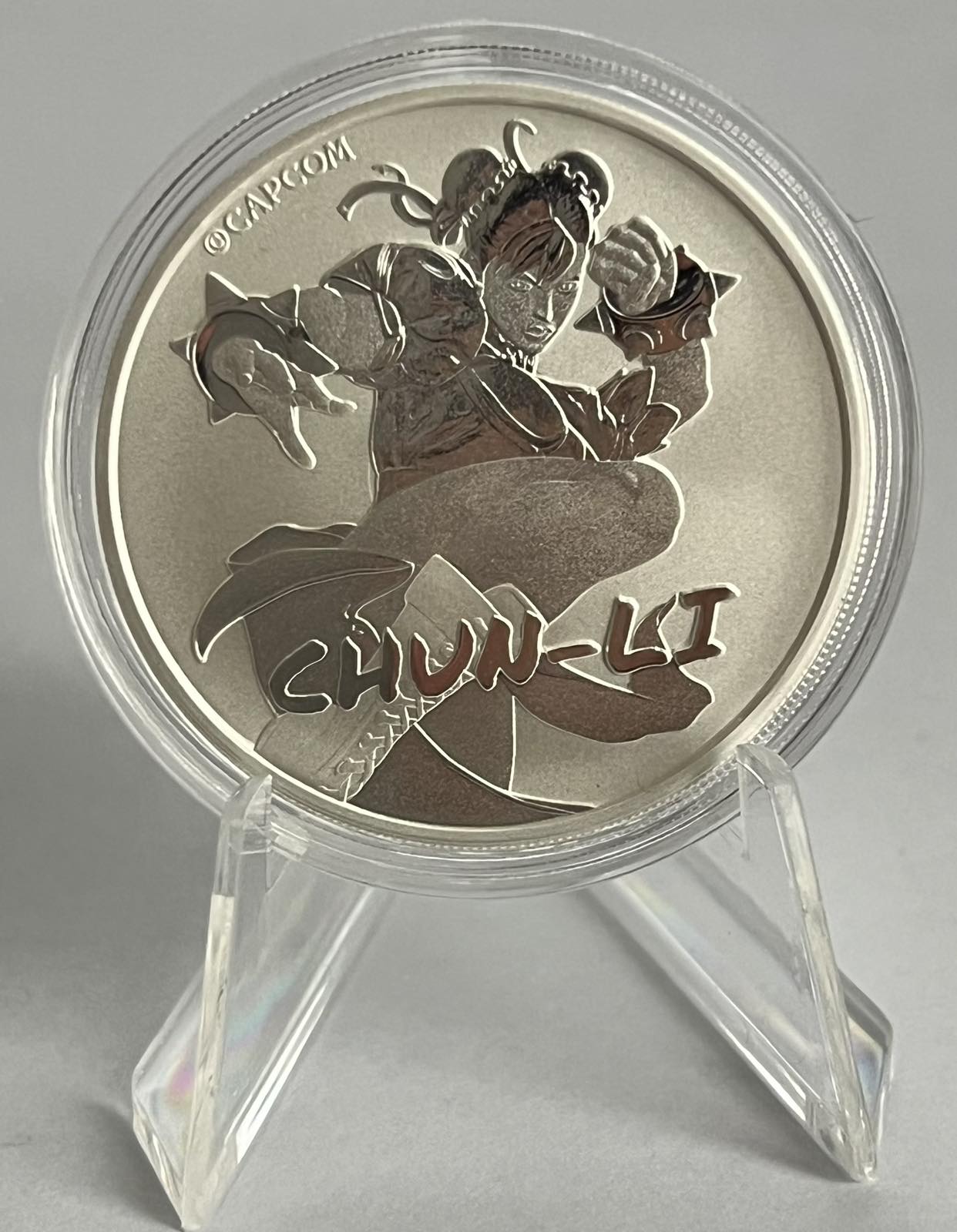 2022 Tuvalu Street Fighter: Chun Li 1 oz Silver Coin BU in Capsule