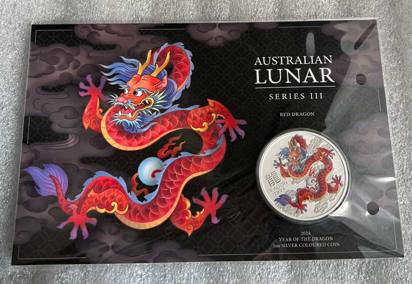 2024 Australia 1 Oz Silver Lunar Colorized Red Dragon In Card Goldex168 2024-australia-1-oz-silver-lunar-colorized-red-dragon-in-card-goldex168