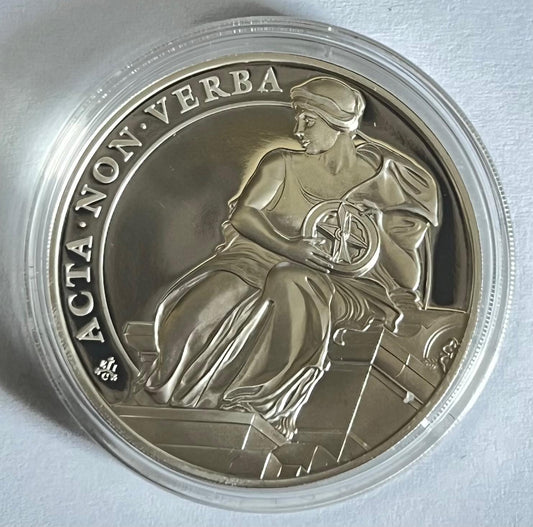 2022 St. Helena 1 oz Silver £1 Queen's Virtues Constancy Proof in Capsule with Case and COA