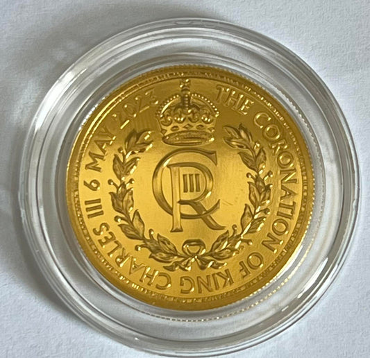 The Coronation of His Majesty King Charles III 2023 1 oz Gold Coin BU in Capsule