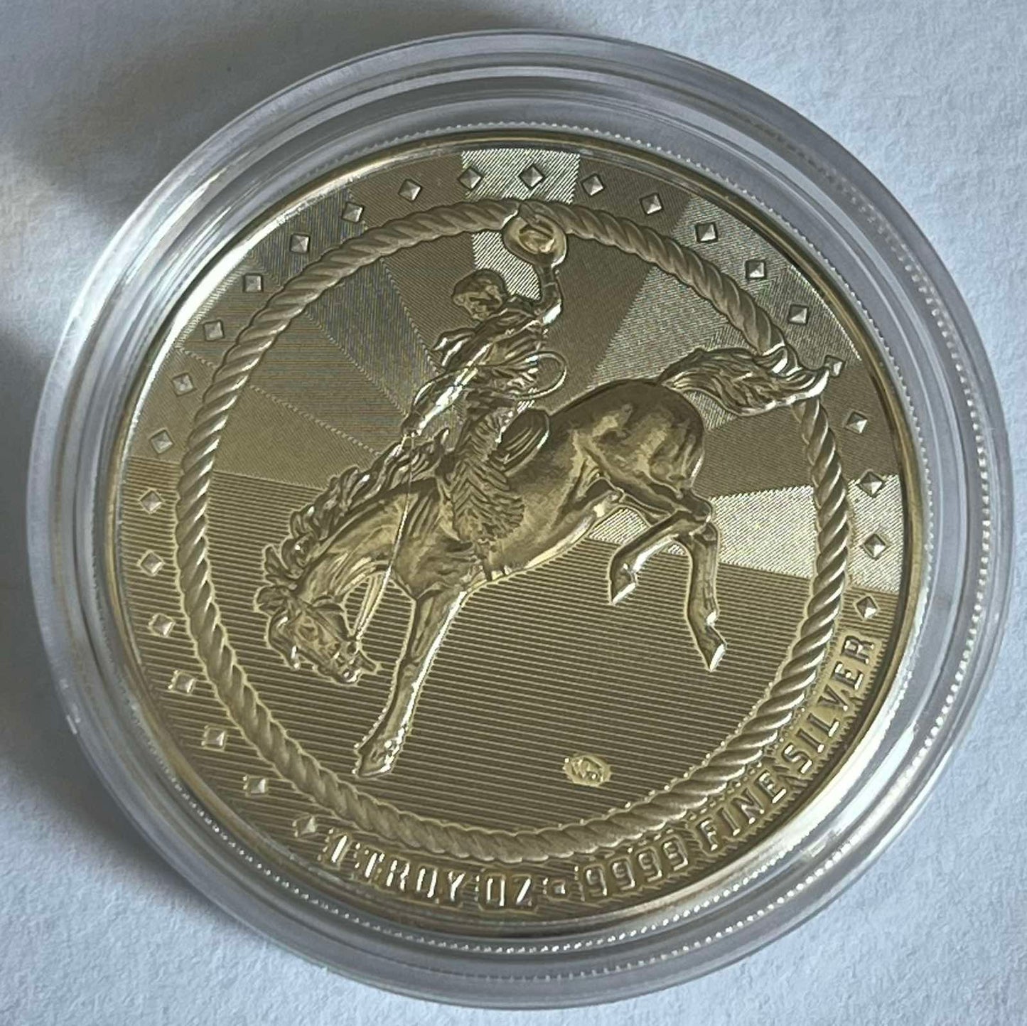 2023 Scottsdale Cowboy with Buffalo Privy 1 oz Silver Round BU in Capsule