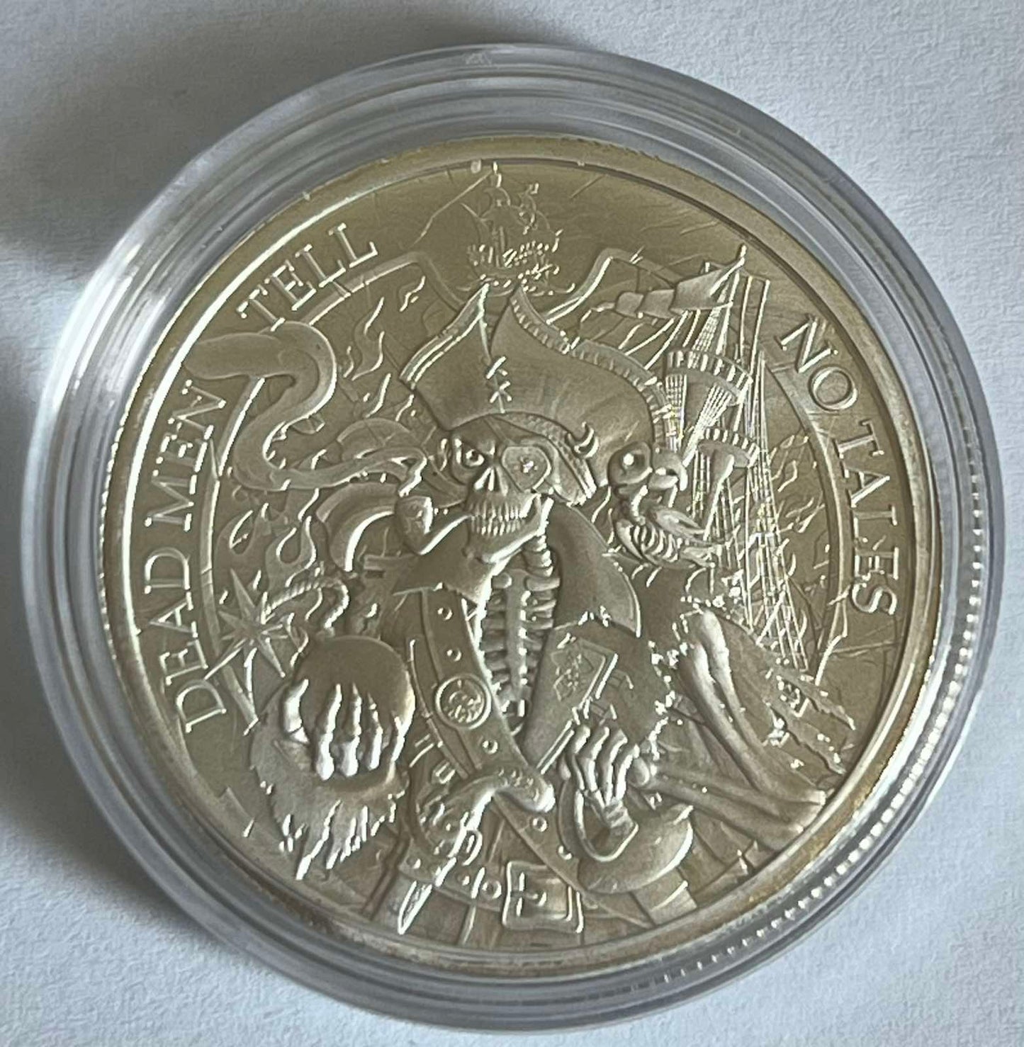 Dead Men Tell No Tales 1 oz Silver Coin BU in Capsule