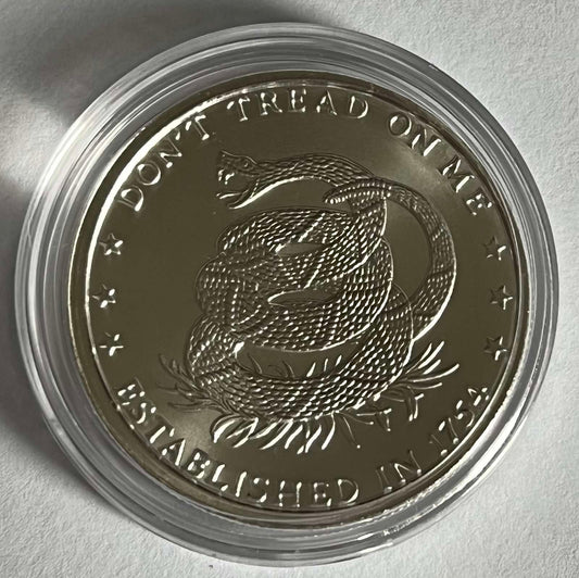 Don't Tread on Me 1 oz Silver Round in Capsule