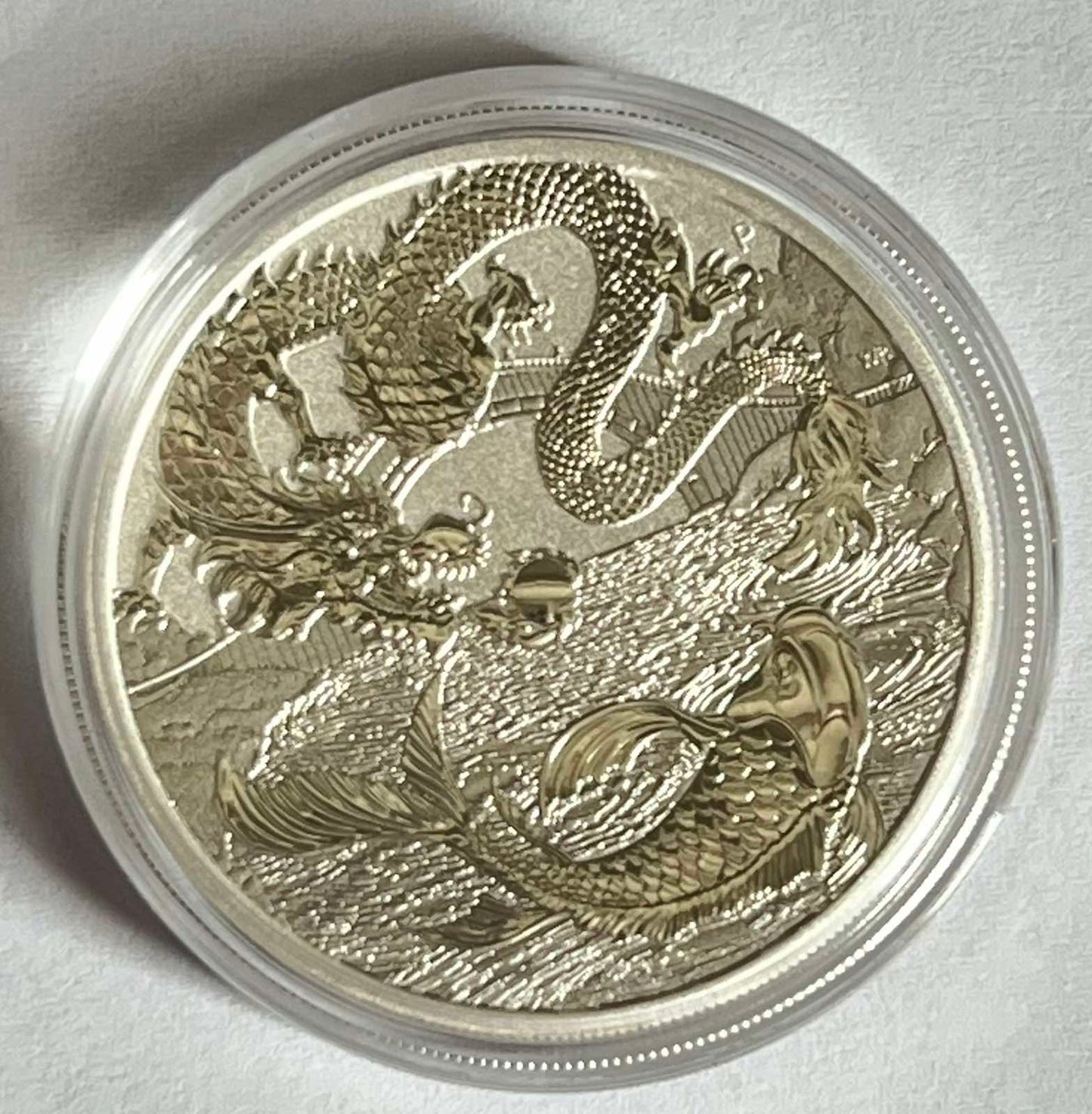 2023 1oz Australia Chinese Myths and Legends - Dragon And Koi .9999 Silver BU Coin