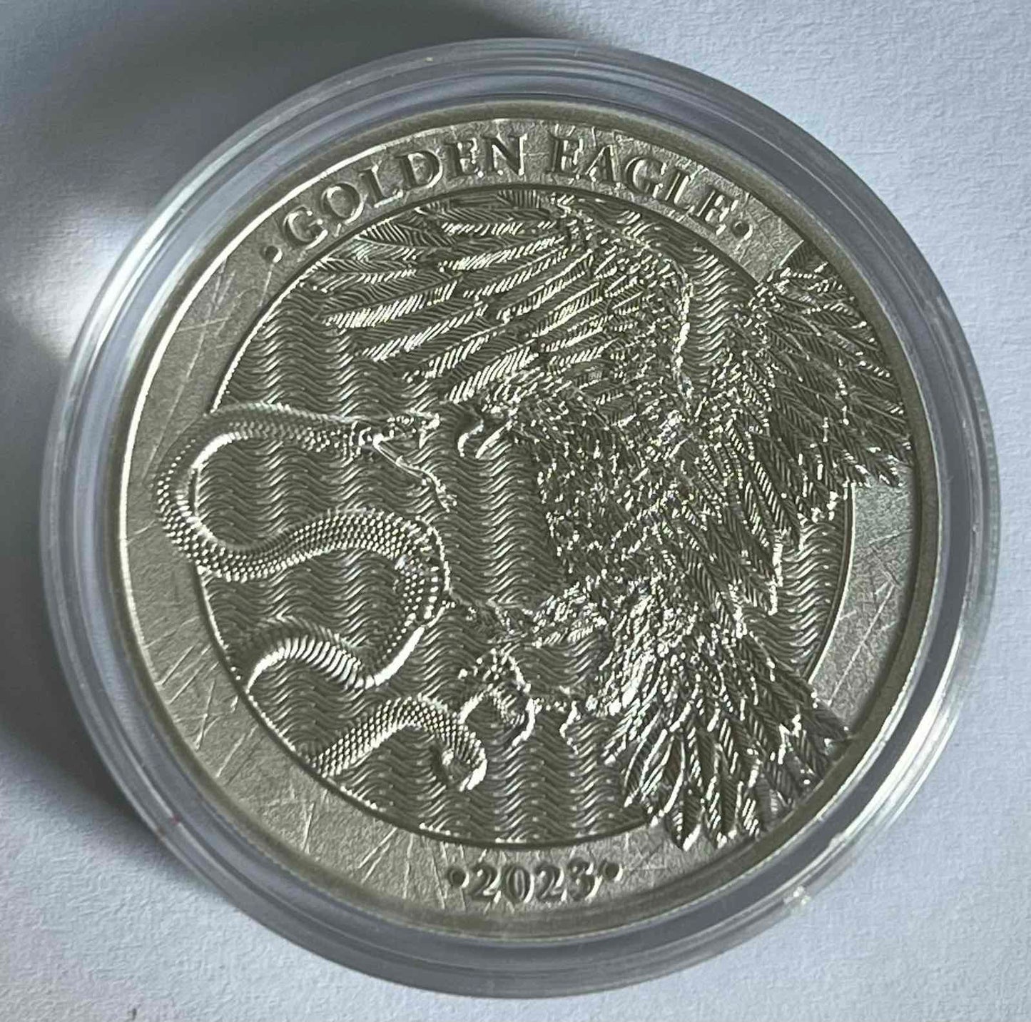 2023 Malta 1 oz Silver 5 Euro Golden Eagle BU in Capsule