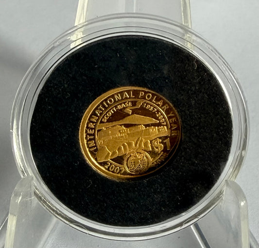International Polar Year 1.24g Proof Gold Coin in Capsule