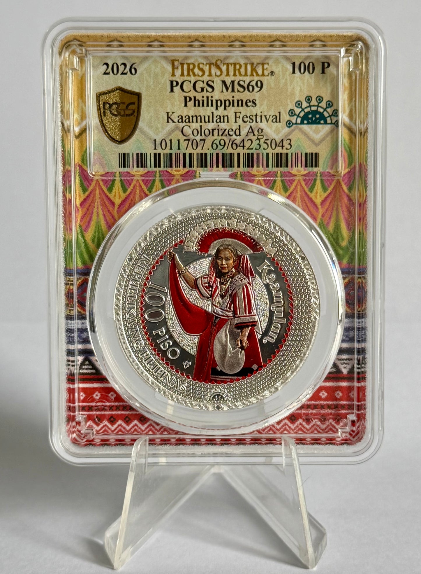 2026 Philippines Kaamulan Festival 1 oz Colorized Silver Coin PCGS MS69 FirstStrike