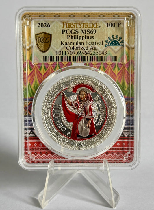 2026 Philippines Kaamulan Festival 1 oz Colorized Silver Coin PCGS MS69