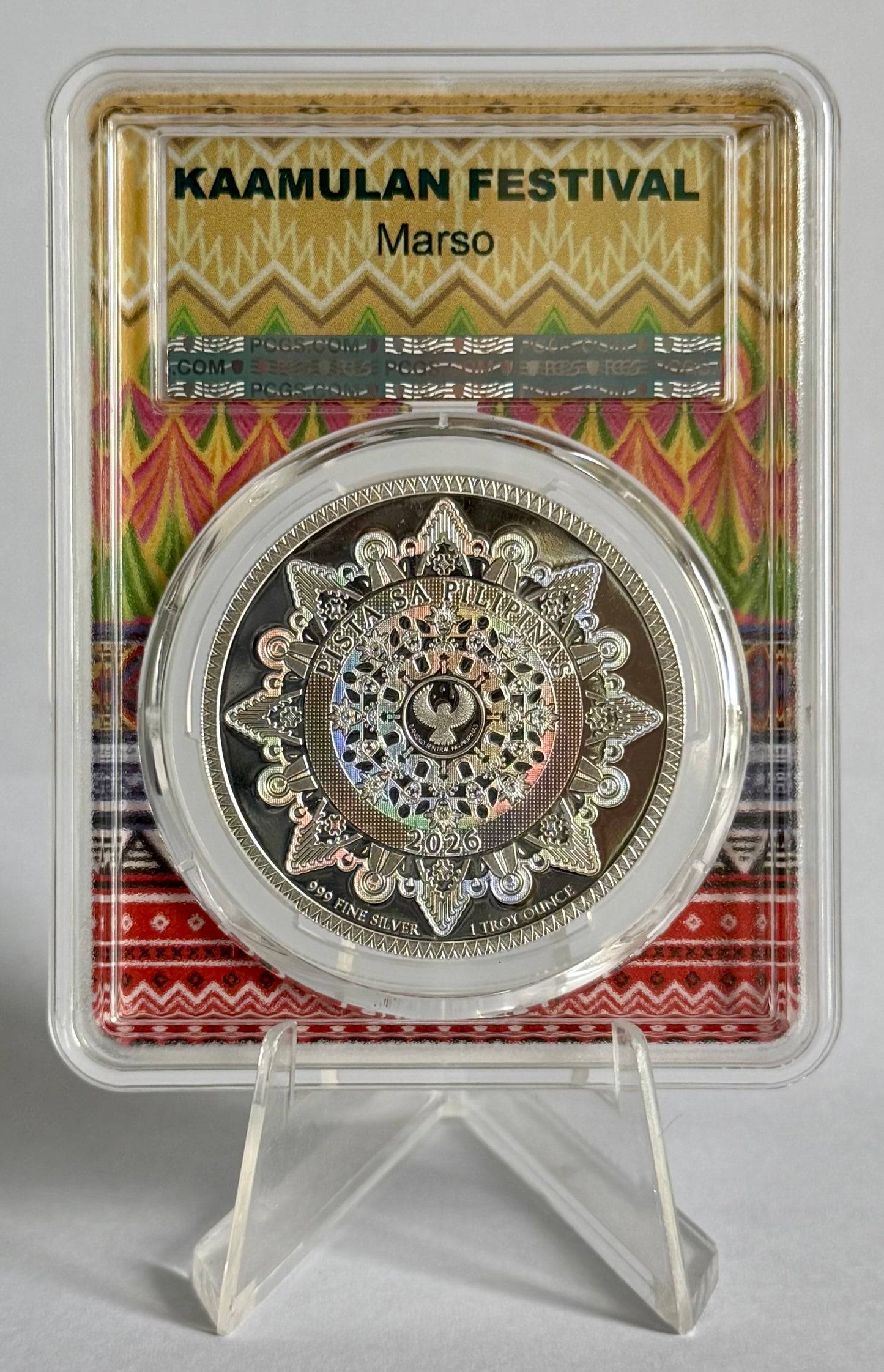 2026 Philippines Kaamulan Festival 1 oz Colorized Silver Coin PCGS MS69 FirstStrike