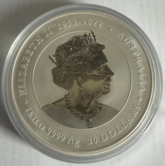 2024 Australia Lunar Dragon (Series III) 1kg Silver Coin BU in Capsule