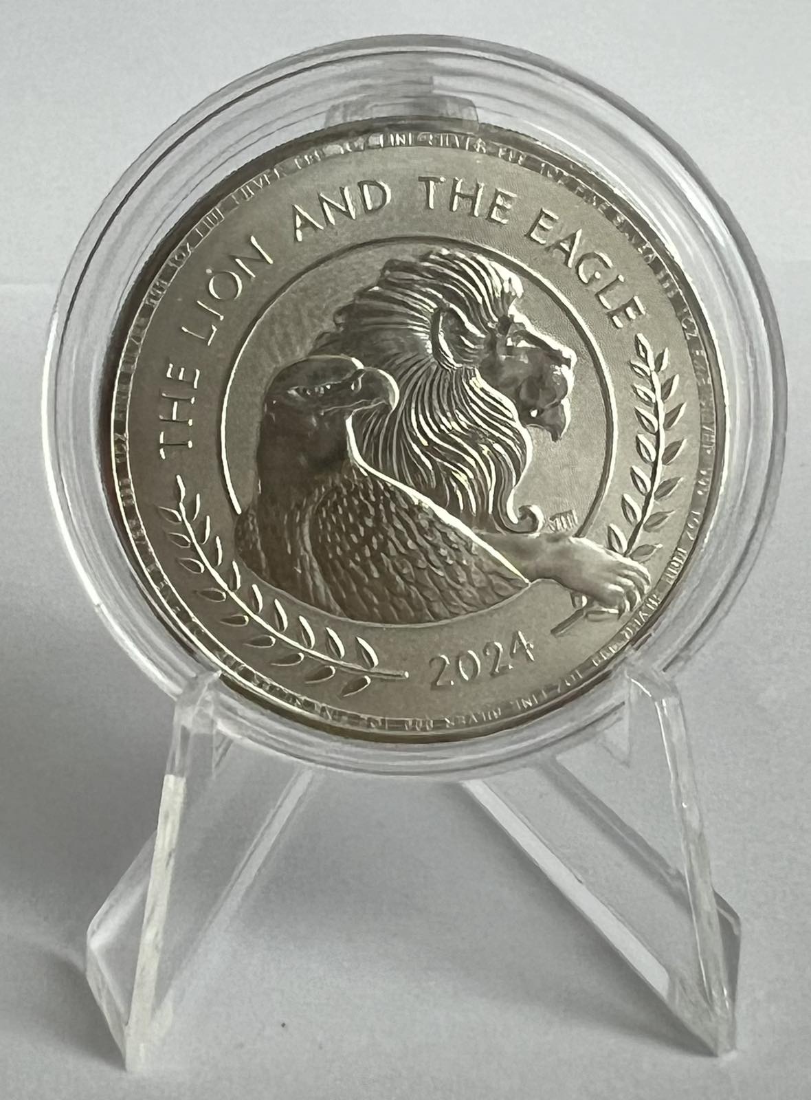 2023 Great Britain The Lion and the Eagle 1 oz Silver Coin BU in Capsule