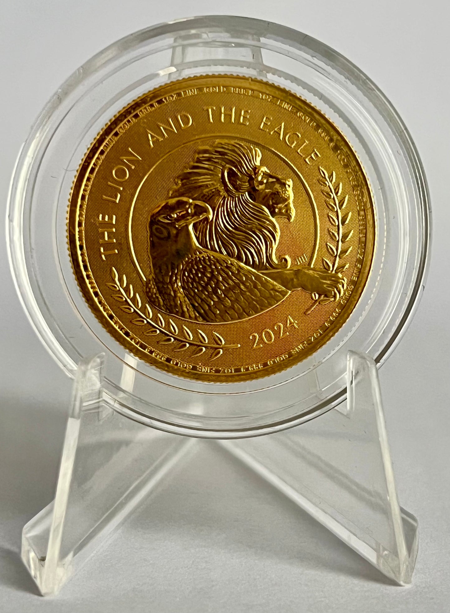 2024 Great Britain The British Lion & American Eagle 1 oz Gold Coin in Capsule