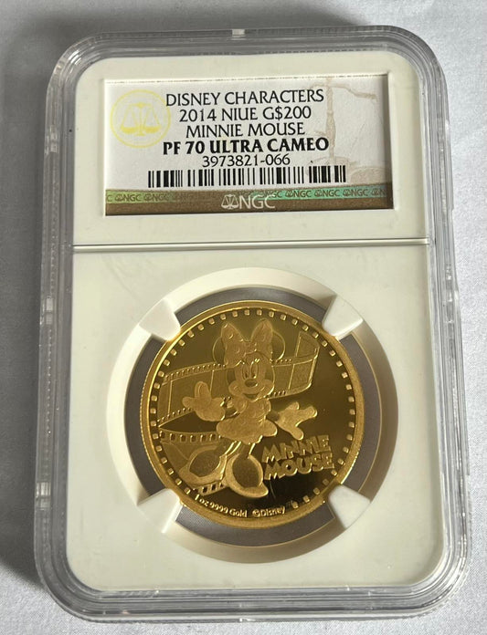 2014 Niue $200 Disney Minnie Mouse PF-70 NGC 1 oz Gold Coin