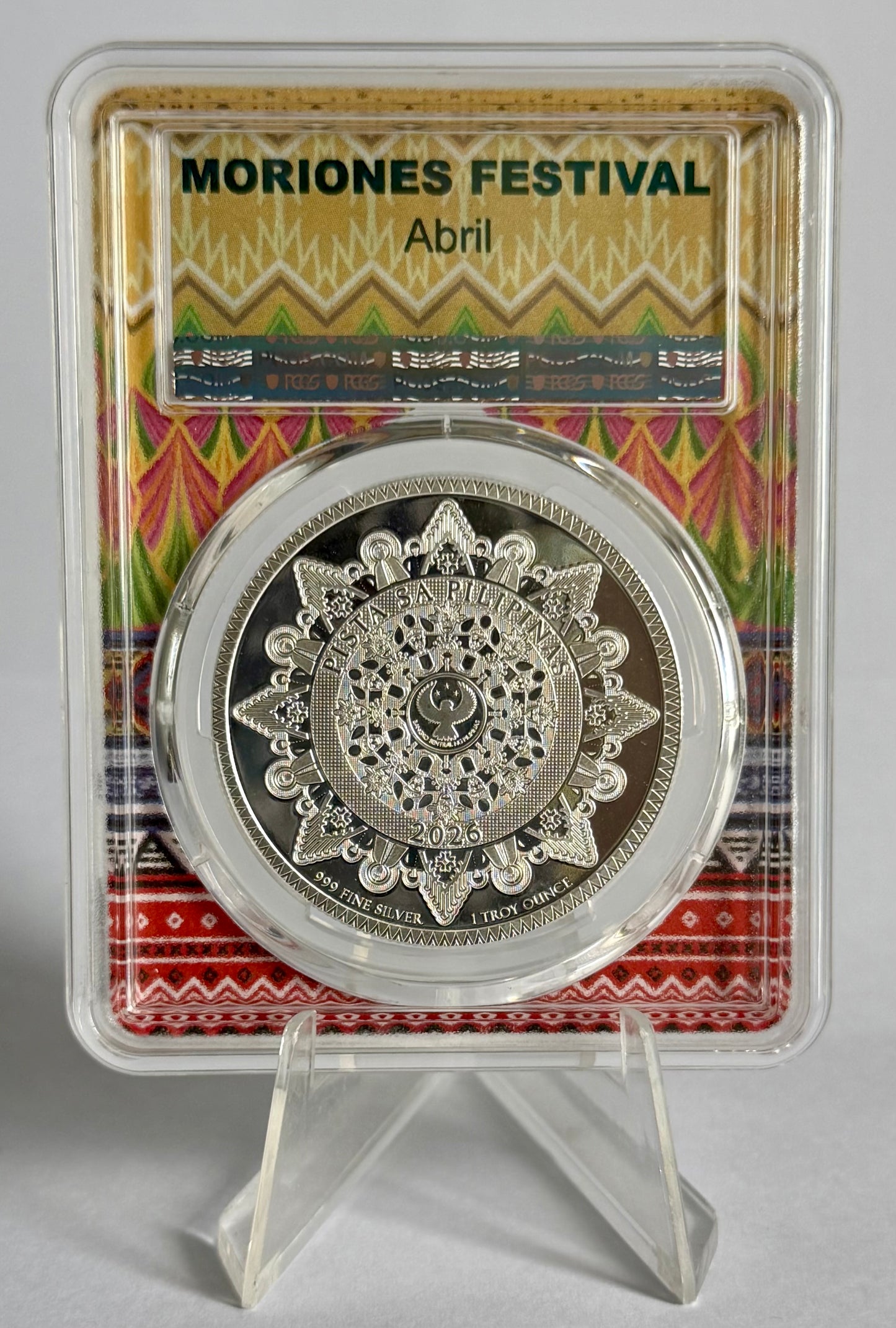 2026 Philippines Moriones Lenten Rites 1 oz Colorized Silver Coin PCGS MS69 FirstStrike