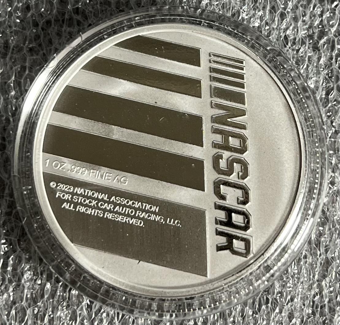 NASCAR 75th Struck 1 oz Silver Round BU in Capsule