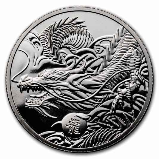 2024 Niue Lunar Dragon 1 oz Proof Silver Coin in Capsule with Case, Box, and COA (Note: Box is Sealed and Unopened))