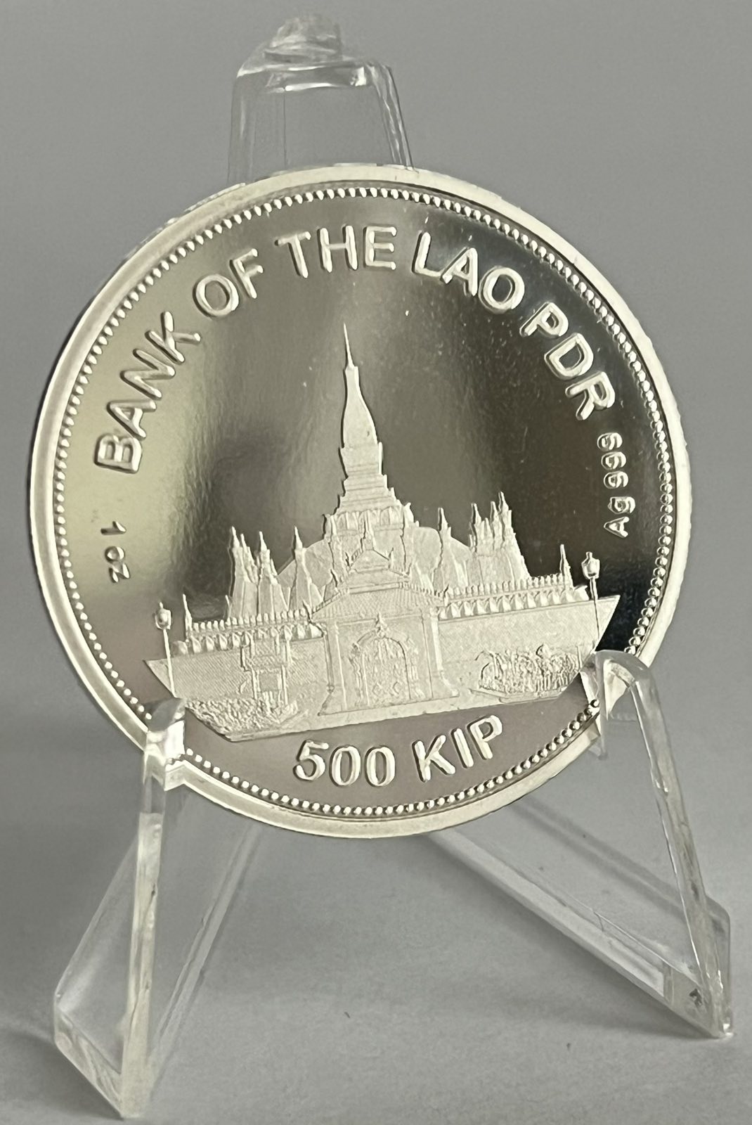 2022 Laos Tiger (Panthera Tigris 1 oz Silver Coin in Capsule (note: may contain minor contact marks)