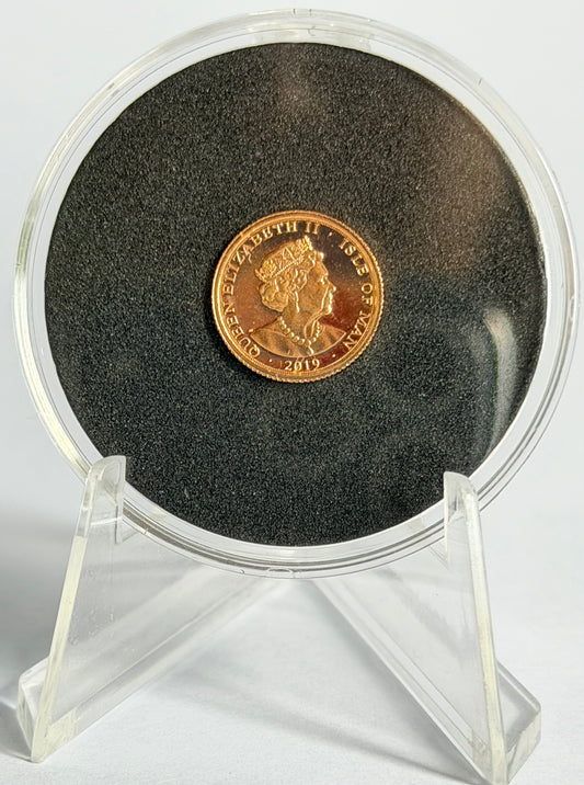 2019 D Day Pegasus Quarter Sovereign 1.99 grams Gold Coin in Capsule